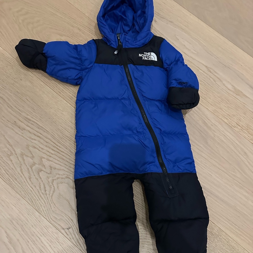 The North Face Infant Snowsuit in Blue and Black